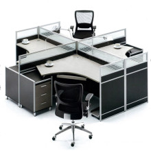 Luxury Furniture Frosted Glass Executive Fabric Office Chair Computer Desk Office Modular Workstation